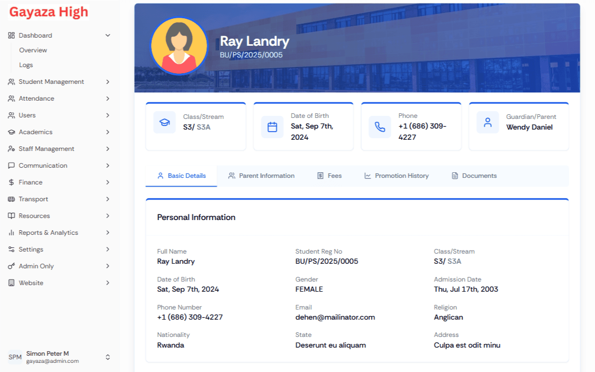 Dashboard Preview